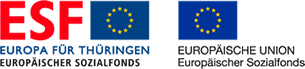 Gefördert durch den Freistaat Thüringen aus Mitteln des Europäischen Sozialfonds